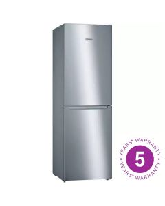 Bosch KGN34NLEAG Series 2 E Energy Rating, No Frost, Freestanding Fridge Freezer, 60cm, Inox Look