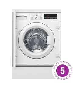 Bosch WIW28502GB Series 8 8kg, 1400rpm, C Energy Rating Integrated Washing Machine, White