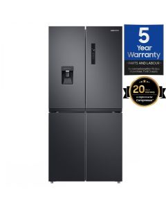 Samsung RF48A401EB4EU E Energy Rating, Non Plumbed American Style Fridge Freezer, Matte Black